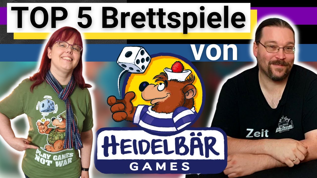 TOP 5 Spiele von HeidelBÄR GAMES -  Brettspiel TOPLISTE die DieHausis lieben