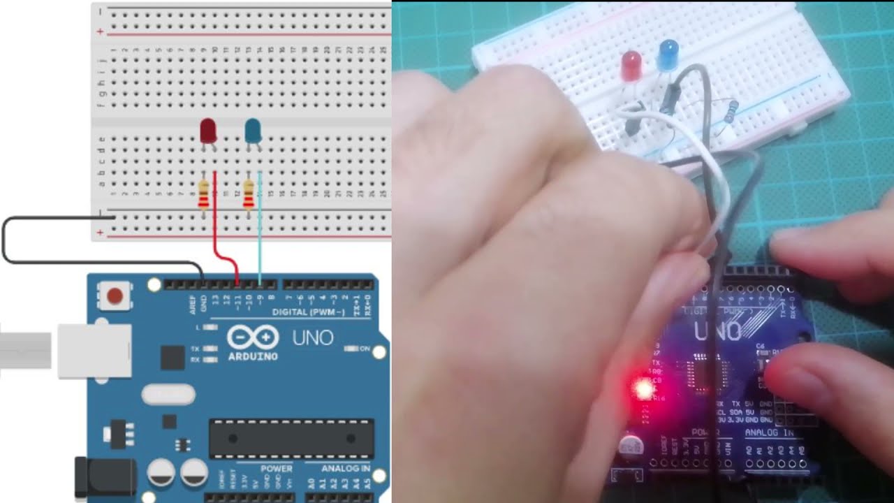 Фары скорой помощи (управление большим количеством светодиодов) &mdash; проекты Arduino + Tinkercad