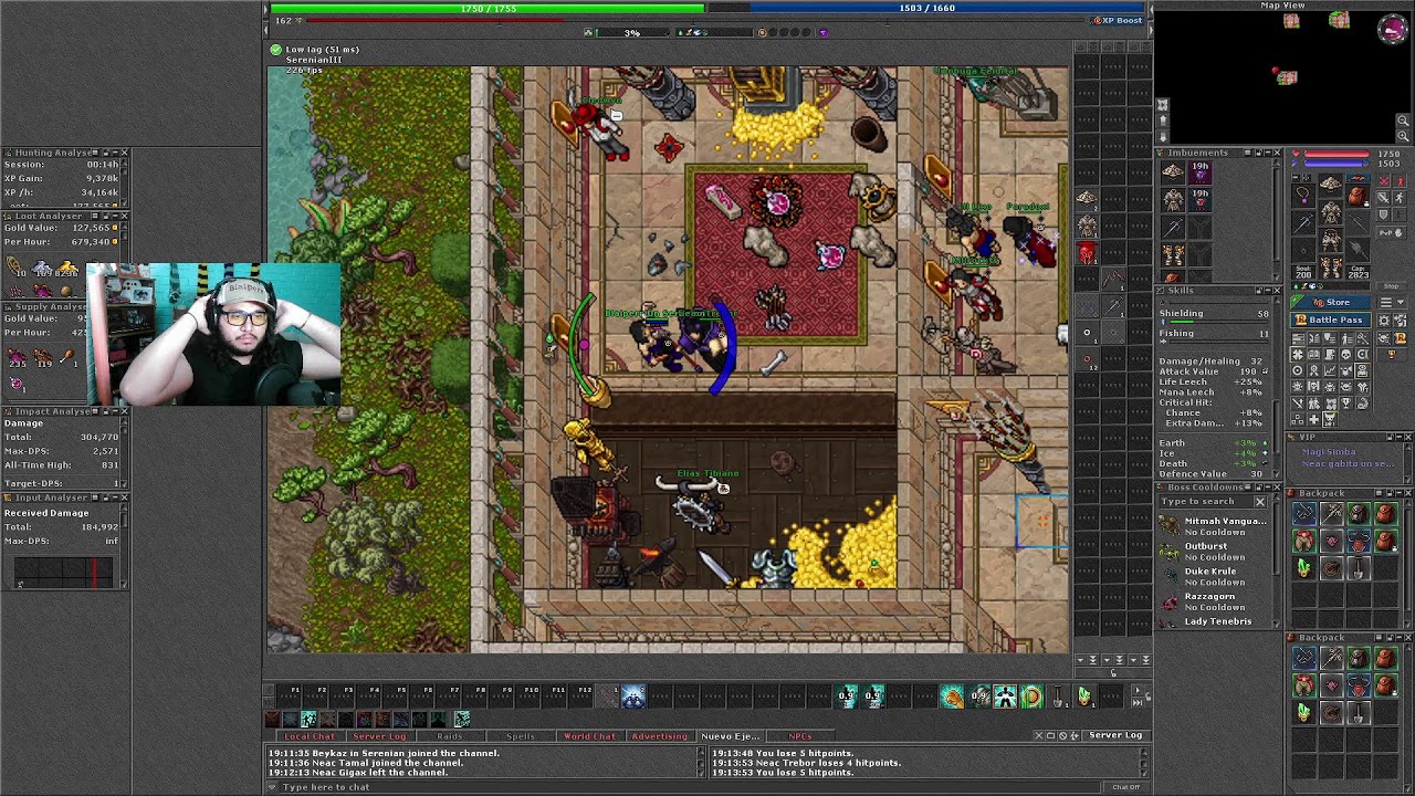 VAMOS A LVL UN RATO EN EL NUEVO SERVIDOR SERENIA RUBINOT CON LA GUILD NEAC =D