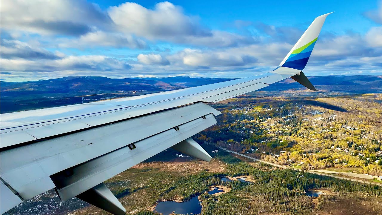 [4K] – Stunning Fairbanks Landing – Alaska Airlines – Boeing 737-900 – FAI – N215AK – SCS Ep. 734