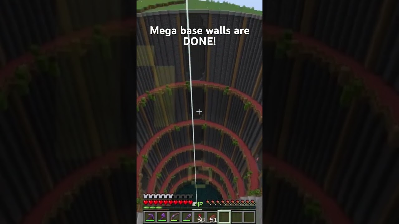 Стены мегабазы ​​ГОТОВЫ! #minecraft #afterlifesmp #megabase