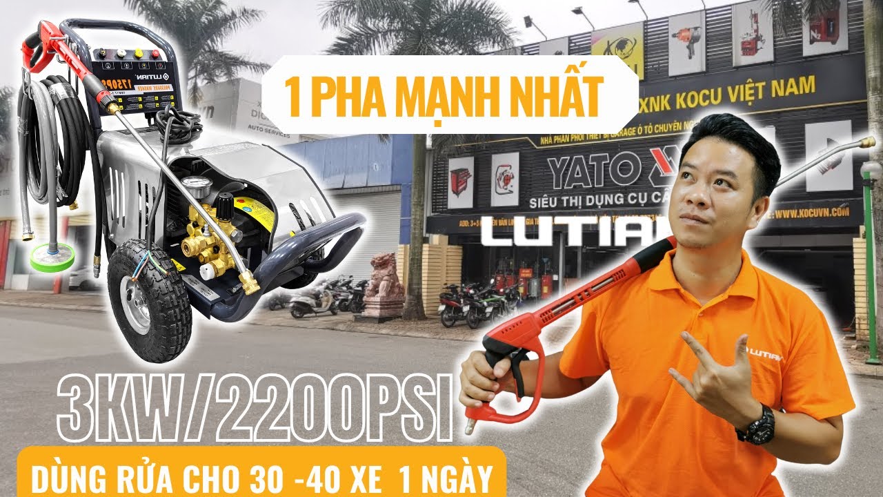 TEST | MÁY RỬA XE 3KW | #LUTIAN 3KW (2200PSI) SAU 10 NGÀY CHỜ ĐỢI CỦA ANH KHÁCH GIA LAI