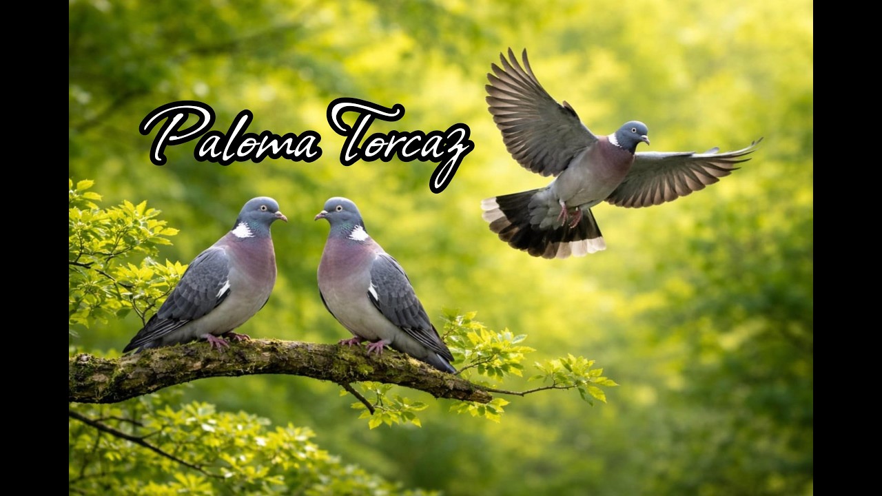 Sonido de llamada de la paloma torcaz, sonido fuerte.