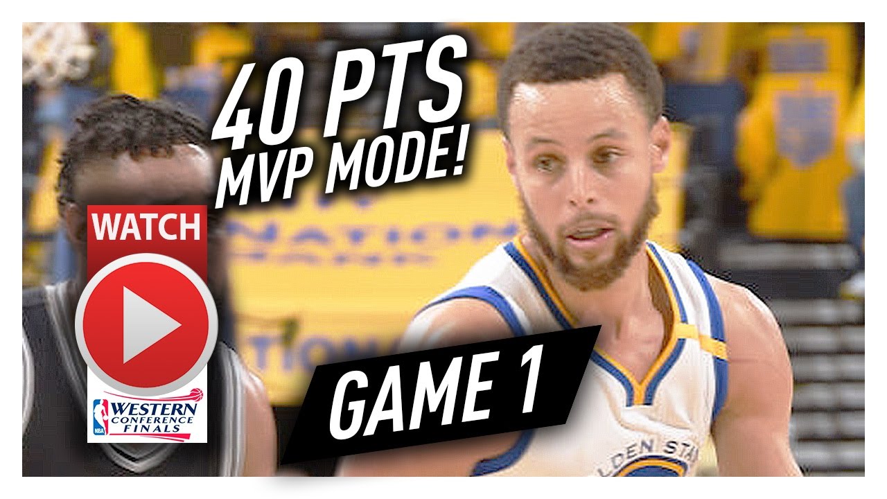 Stephen Curry UNREAL Game 1 Highlights vs Spurs 2017 Playoffs WCF - 40 Pts, 7 Reb, BEAST!