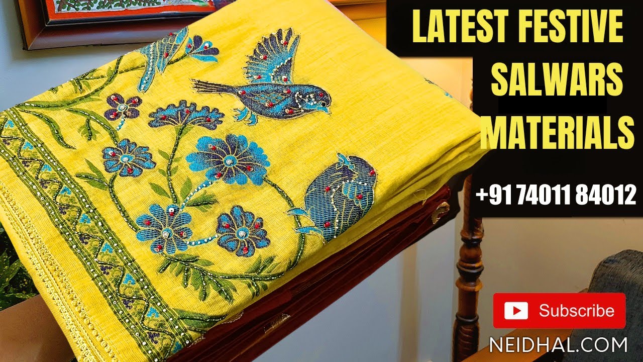 Najnowsze wzory materiał&oacute;w na sukienki salwar | NEIDHAL.COM | WhatsApp +917401184012 | 10 LUT #36...