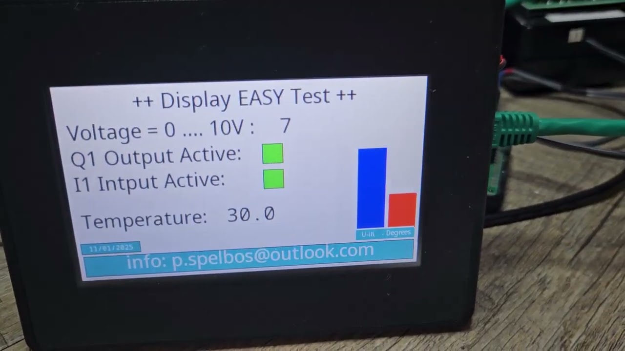 EATON EASY E4 & RTD Remote display testing , temperature & voltage