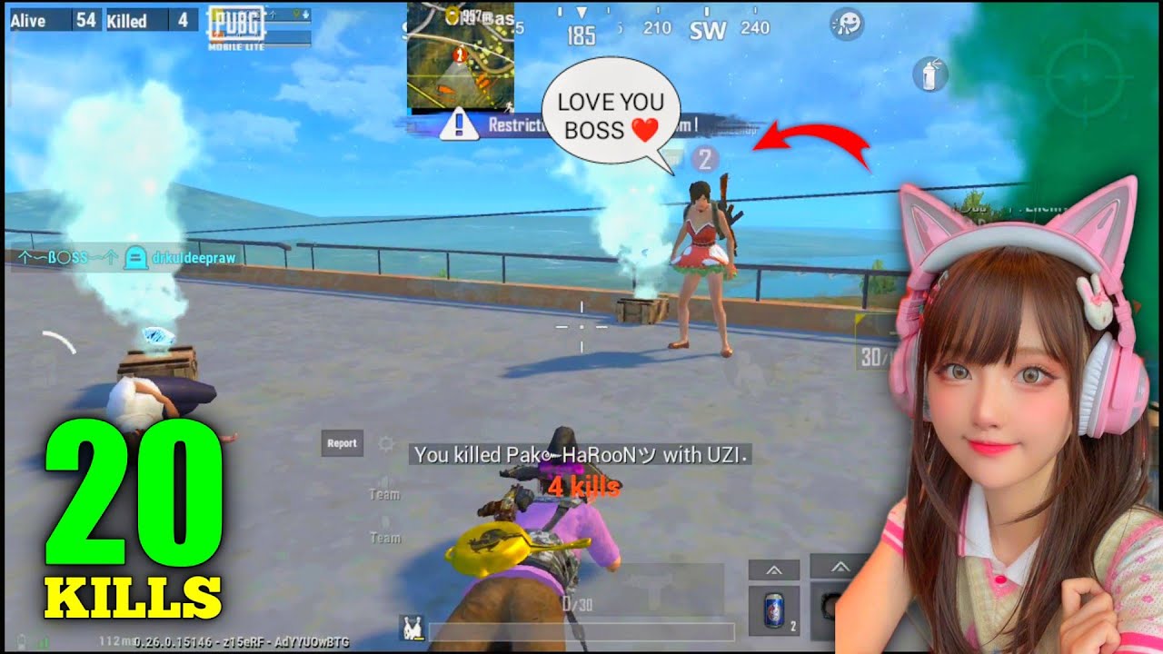 💕PLAYING WITH CUTE GIRL | 20 KILLS PUBG LITE
