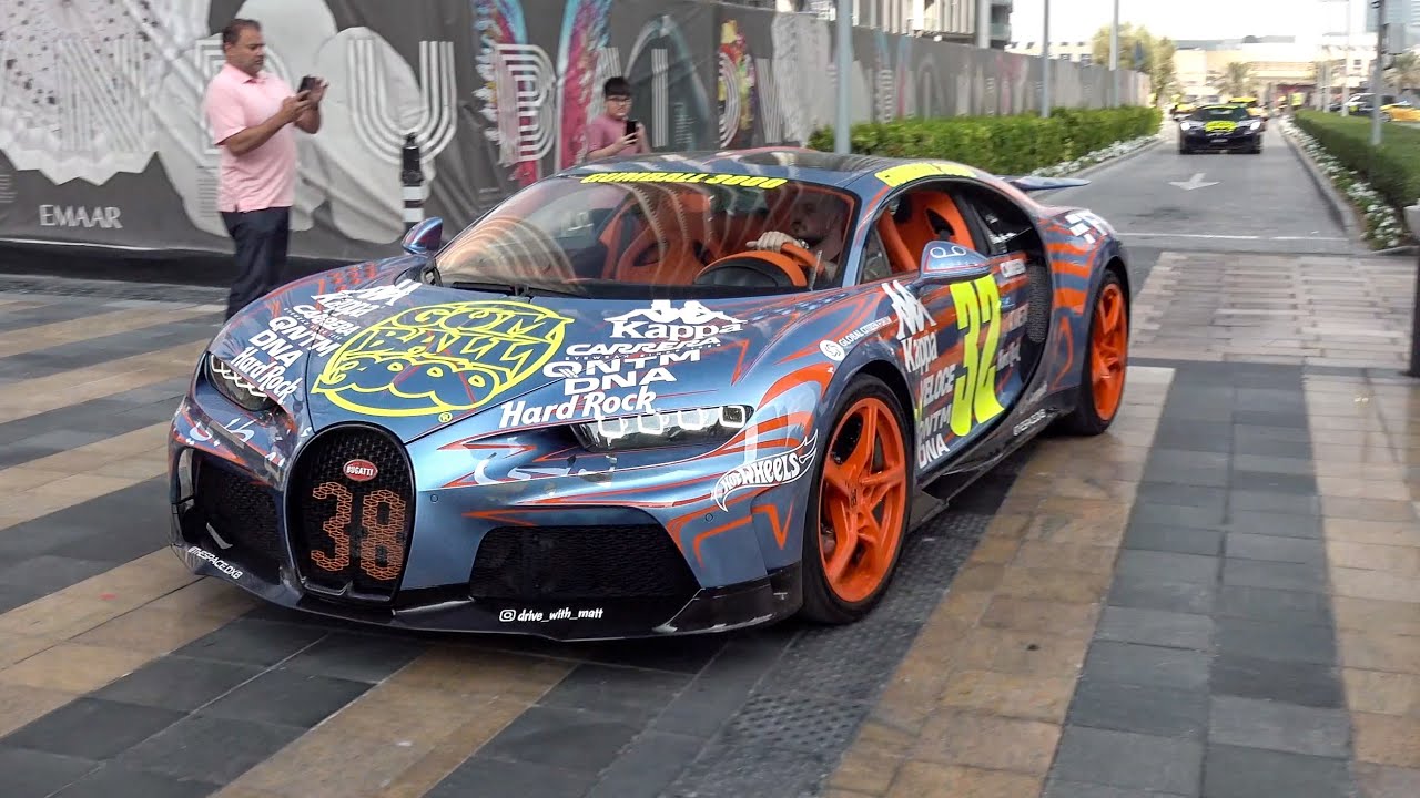 Gumball 3000 Dubai departures (Chiron SS, Laf Aperta, Agera)