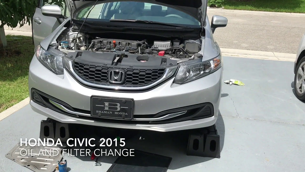 Honda Civic 2015 замена масла и фильтра