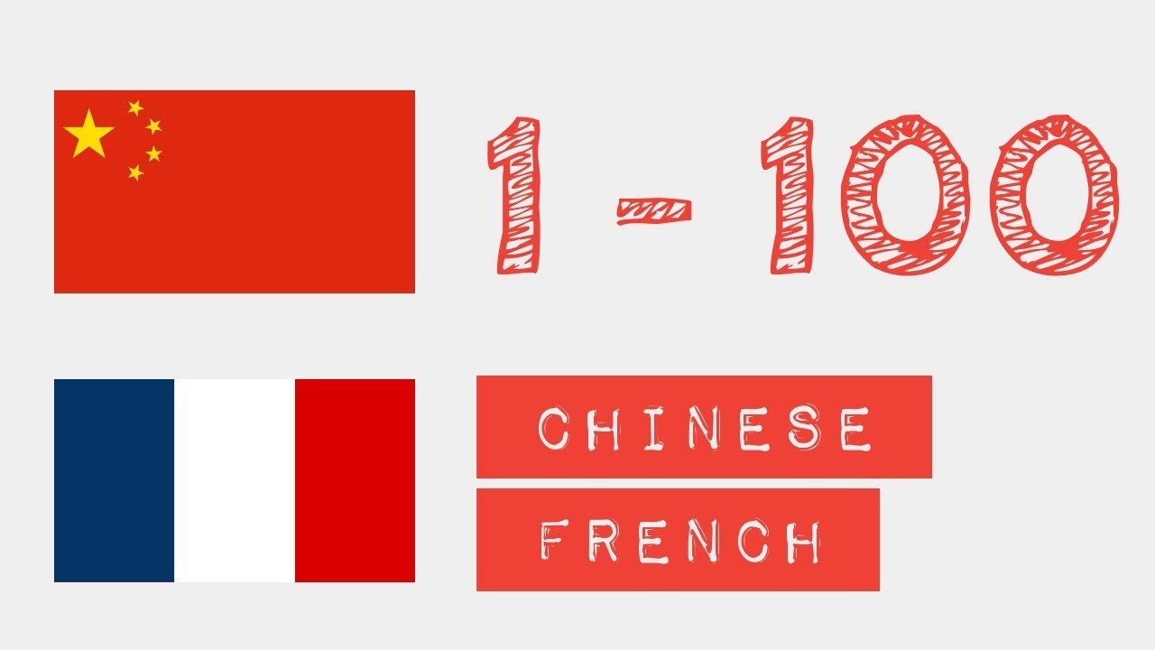 Nombres de 1 à 100 - Chinois - Français