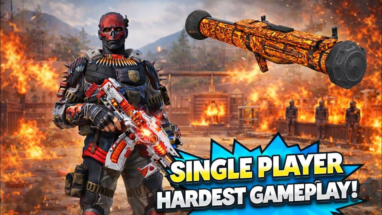 Hardest gameplay in codm battle royale with single player and AK117 and SMRS Launcher//🥶🥶💀💀💪💪🤯🤯
