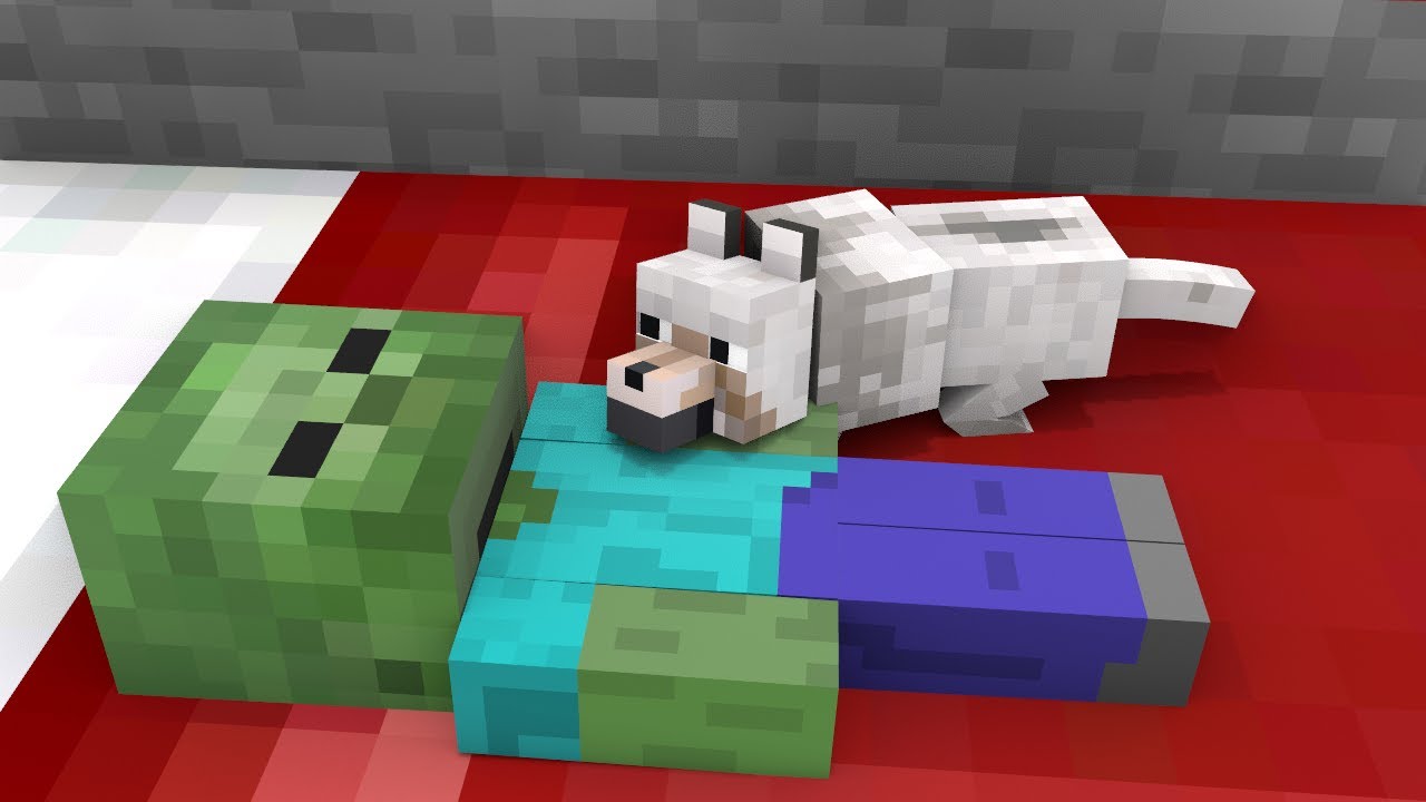Poor Dog and Baby Zombie - Sad Story - Minecraft Animation