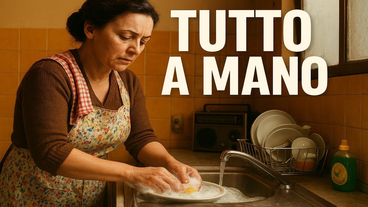 Lavare i PIATTI a MANO era la norma negli ANNI 70