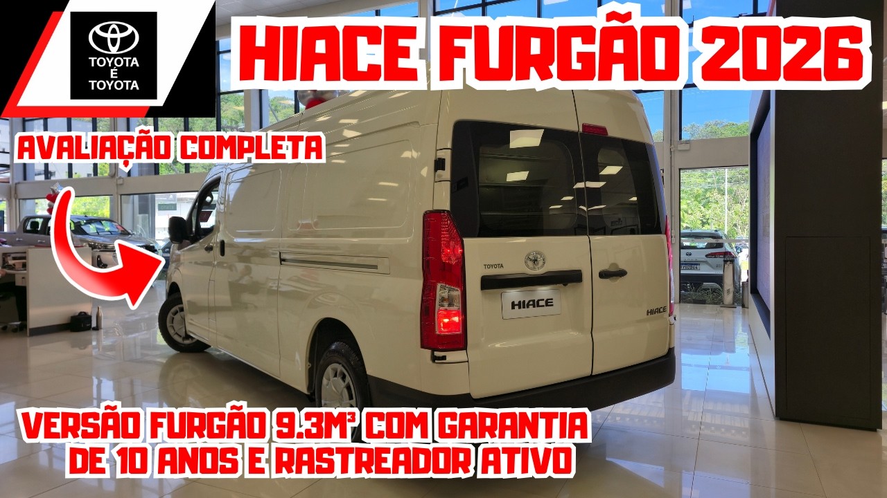 NOVO TOYOTA HIACE FURGÃO 2026 | Van de Carga com motor da Hilux e 10 anos de garantia 🚐