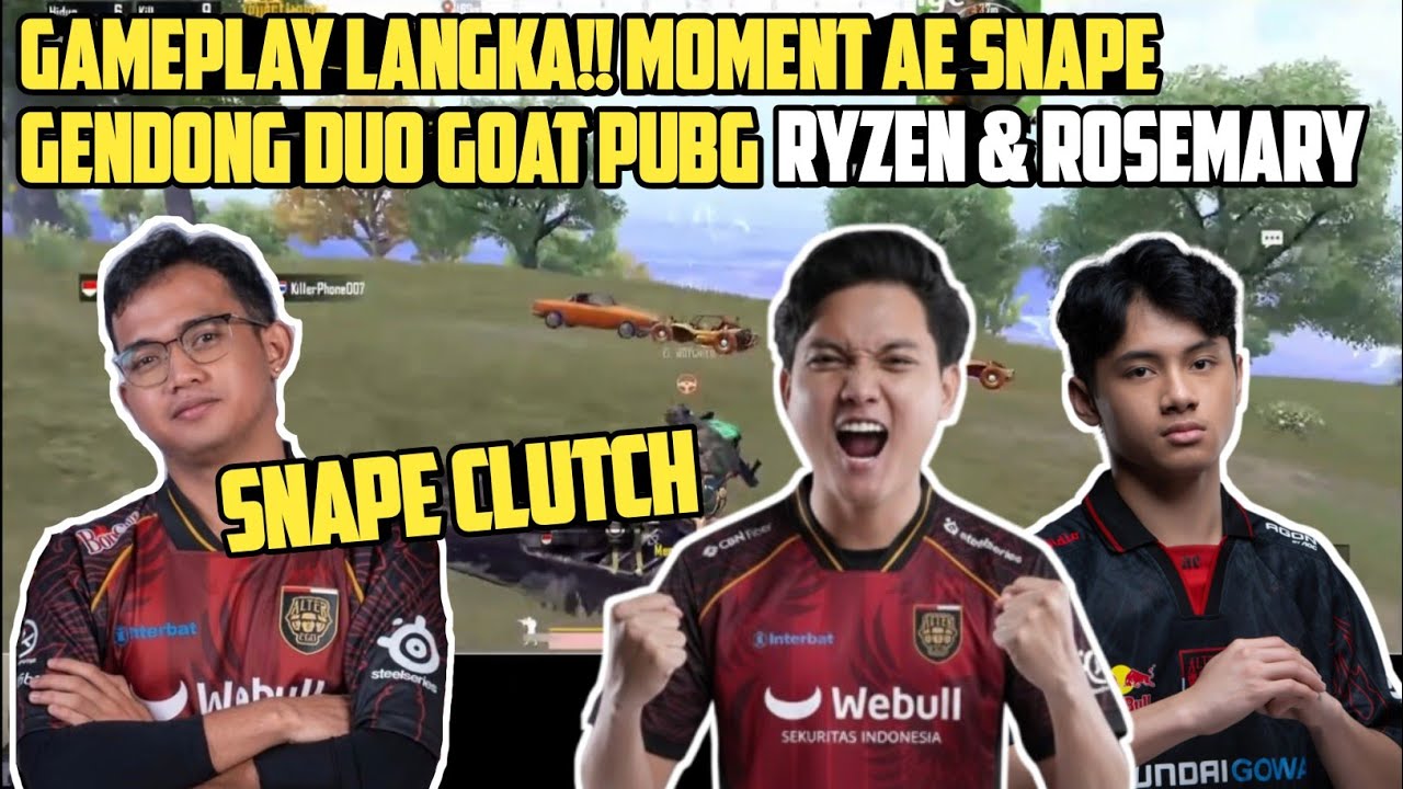 GAMEPLAY LANGKA‼️ MOMENT AE SNAPE GENDONG DUO GOAT PUBG RYZEN & ROSEMARY DI ULTIMATE ROYALE - PUBGM