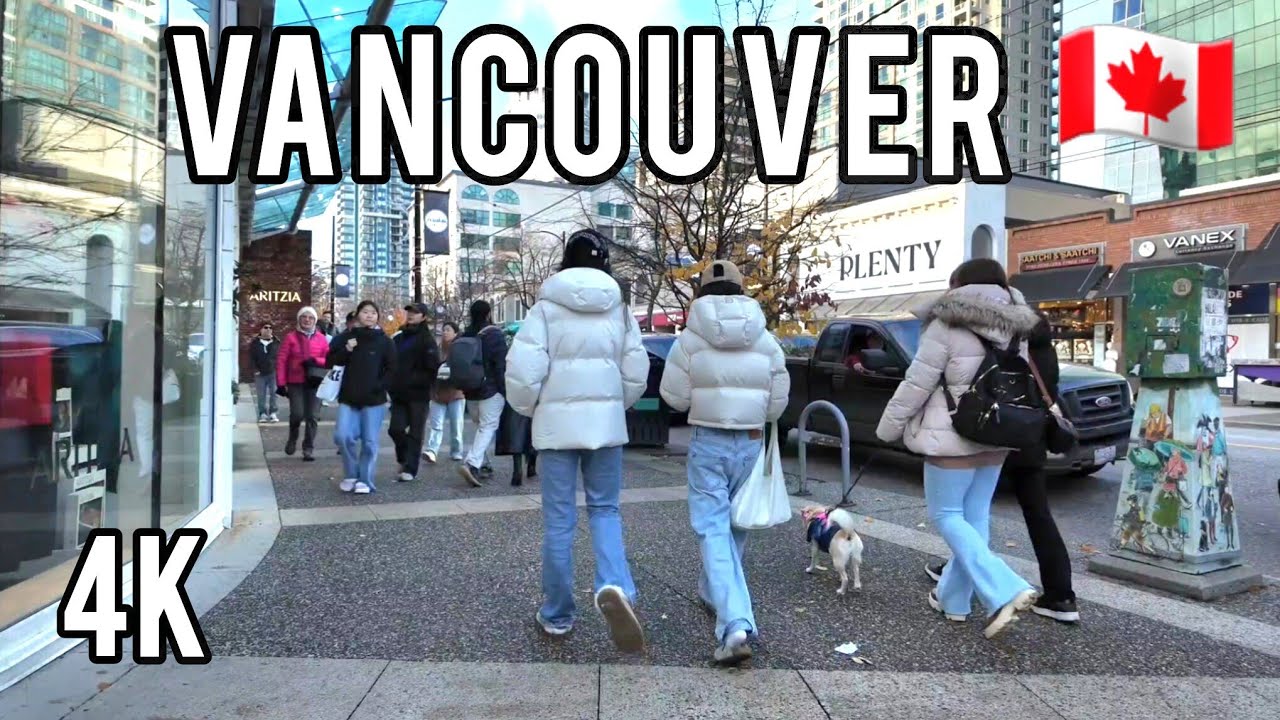 🇨🇦 [4K] 🍁🎄Downtown Vancouver Walking Tour,  BC Canada,  December 2025