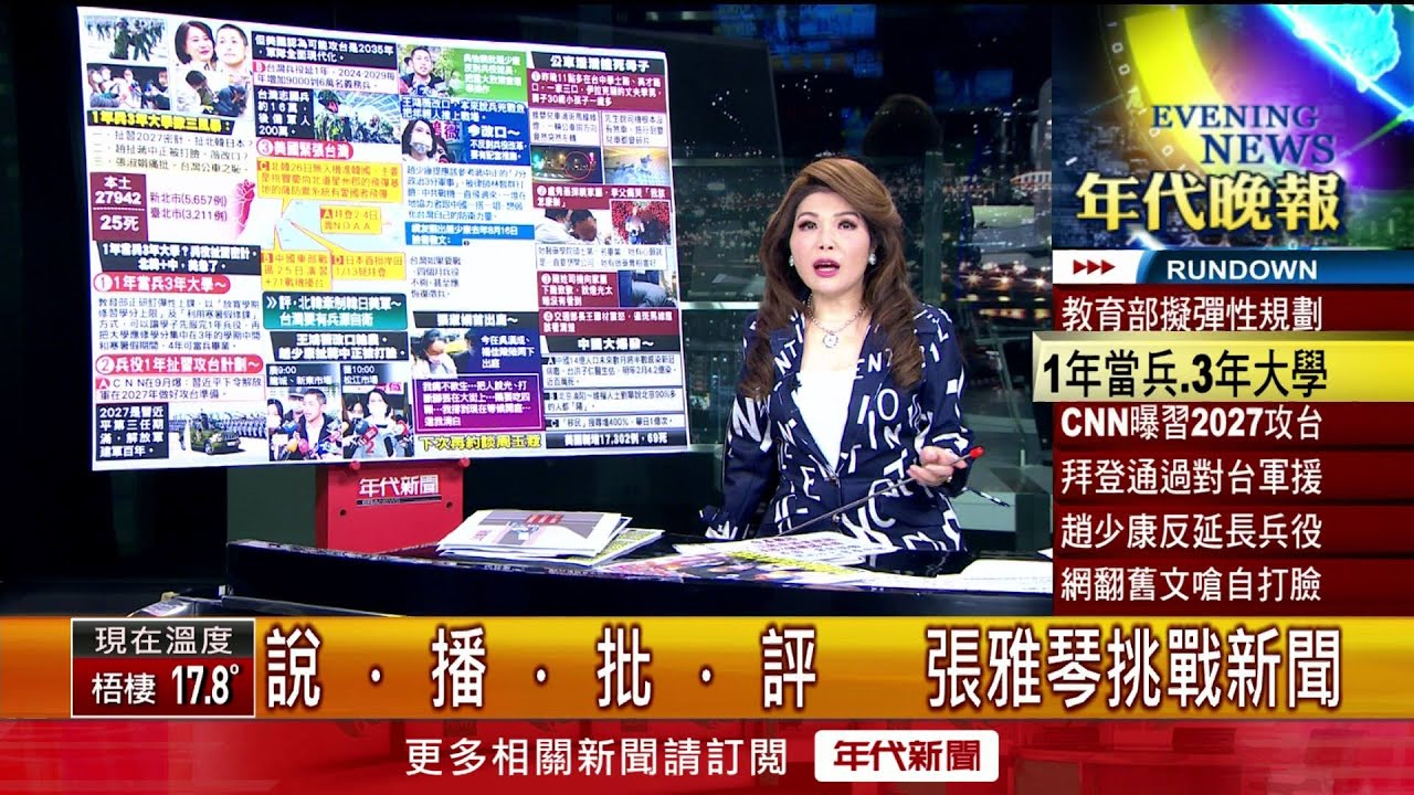 張雅琴挑戰新聞》大學4年「1年當兵3年讀大學」？ 教育部研商配套