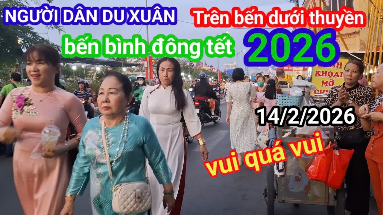 Người dân du xuân trên bến dưới thuyền chiều 27 tết bính ngọ 2026 vui quá vui