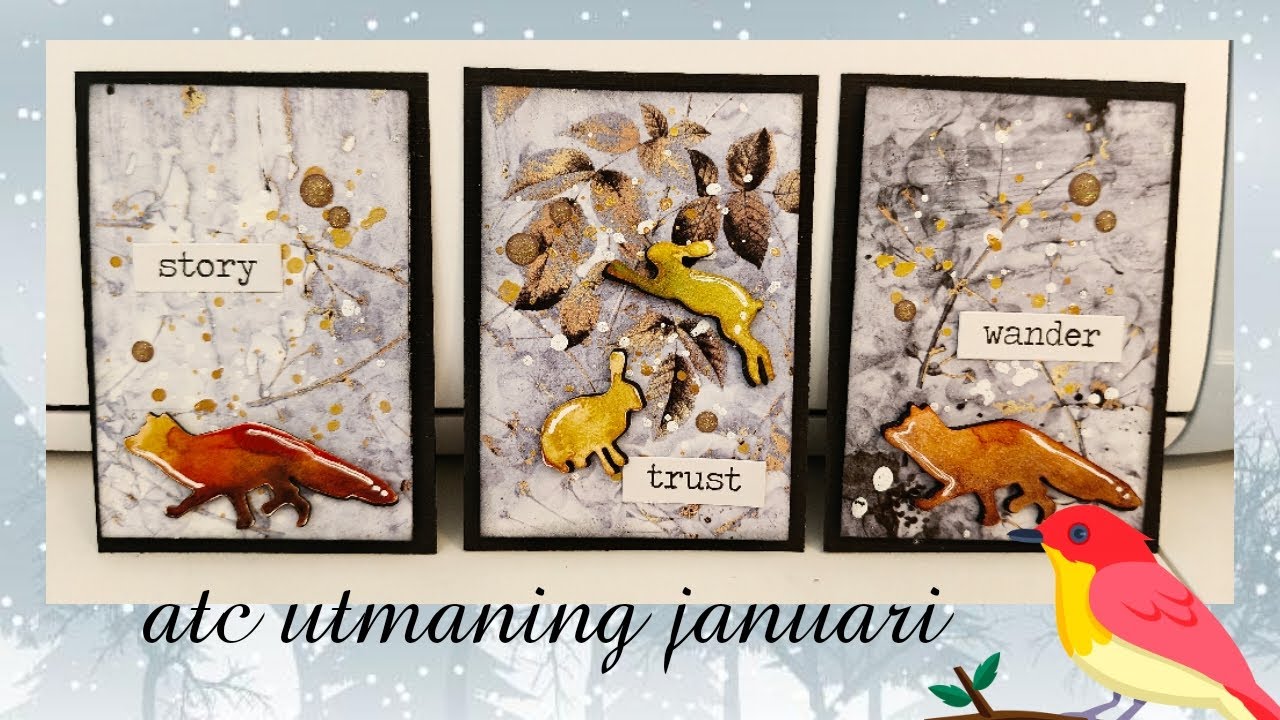 ATC UTMANING JANUARI F&Ouml;RSTA F&Ouml;R &Aring;RET! G&Ouml;R 3 ATC KORT VINTER & KALLT MED VILDA DJUR