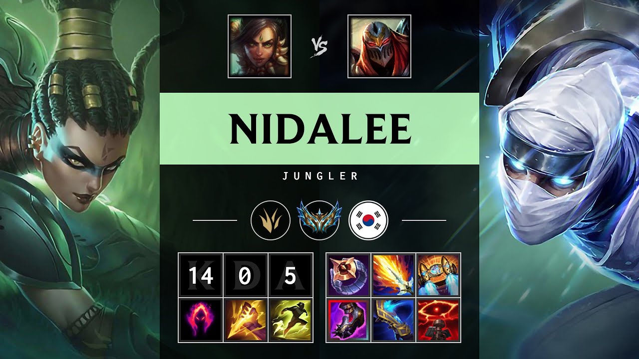 Nidalee Jungle vs Zed - KR Challenger Patch 25.18