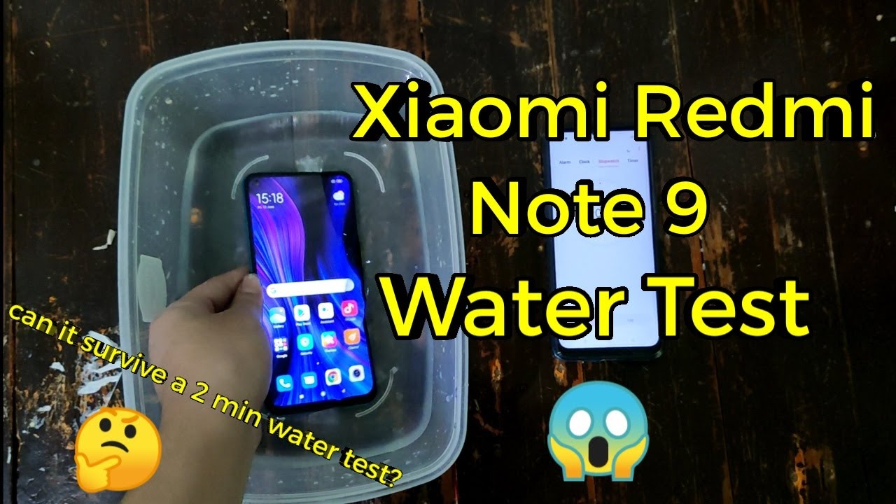 Xiaomi Redmi Note 9 Water Test (Can it survive 2 mins submerged on the water?)