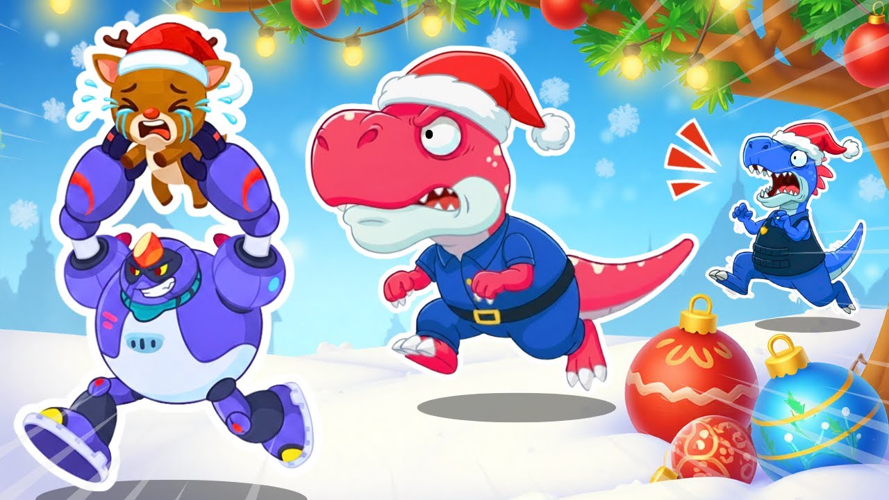Merry Christmas Special Dino Police | Nuton Lola Funny X-Mas