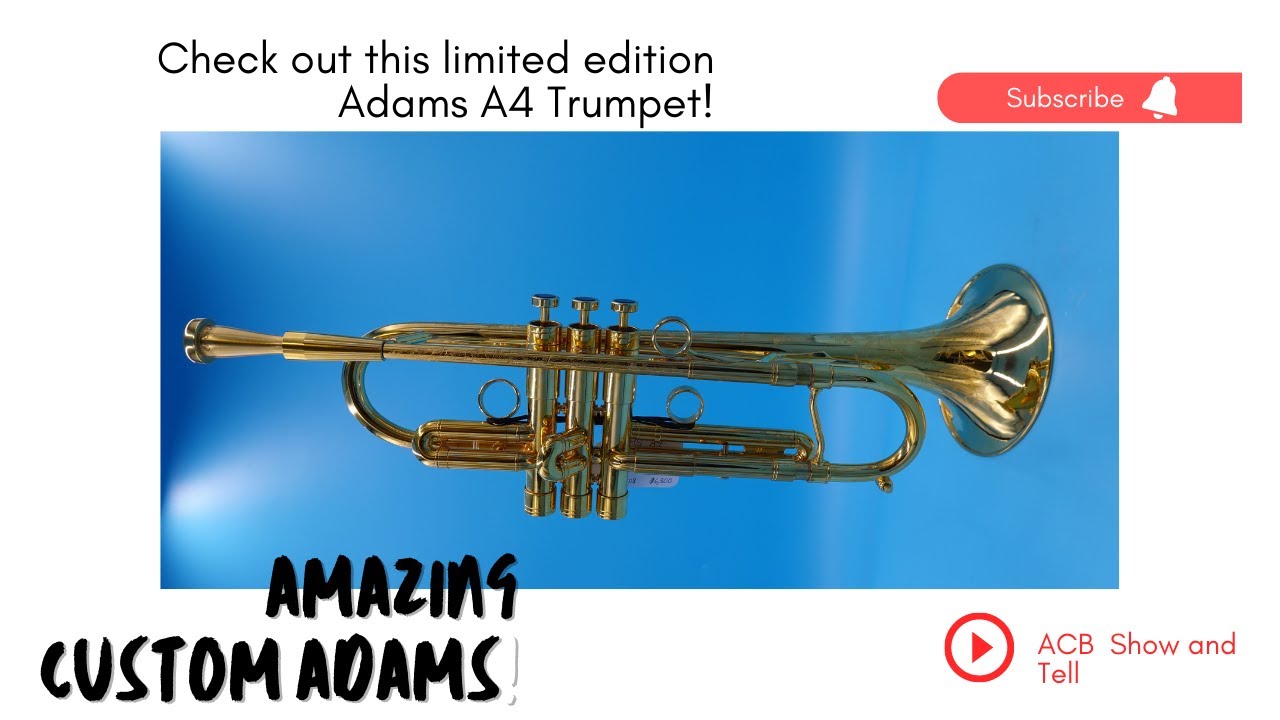 The prettiest trumpet in the world?   We think so!  Check out the Adams GoldPlated A4 Trumpet at ACB