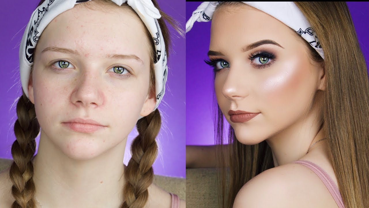 DOING MY 14 YR OLD SISTERS MAKEUP