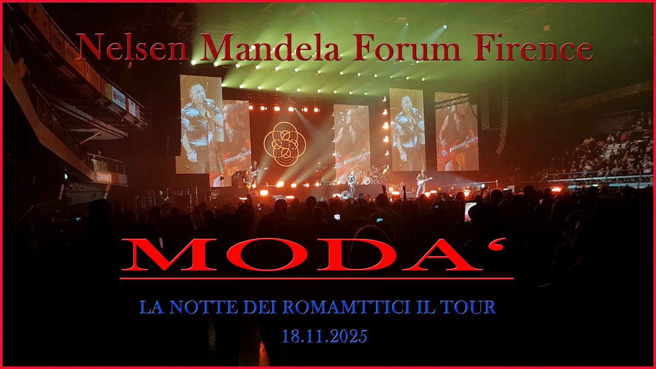 MODA' Firenze 18/11/2025, Nelsen Mandela Forum, LA NOTTE DEI ROMANTICI IL Tour