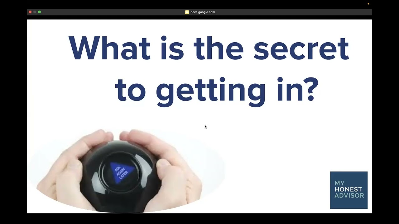 What is the secret to getting into medical school? Shhh. Joanne gives it away.