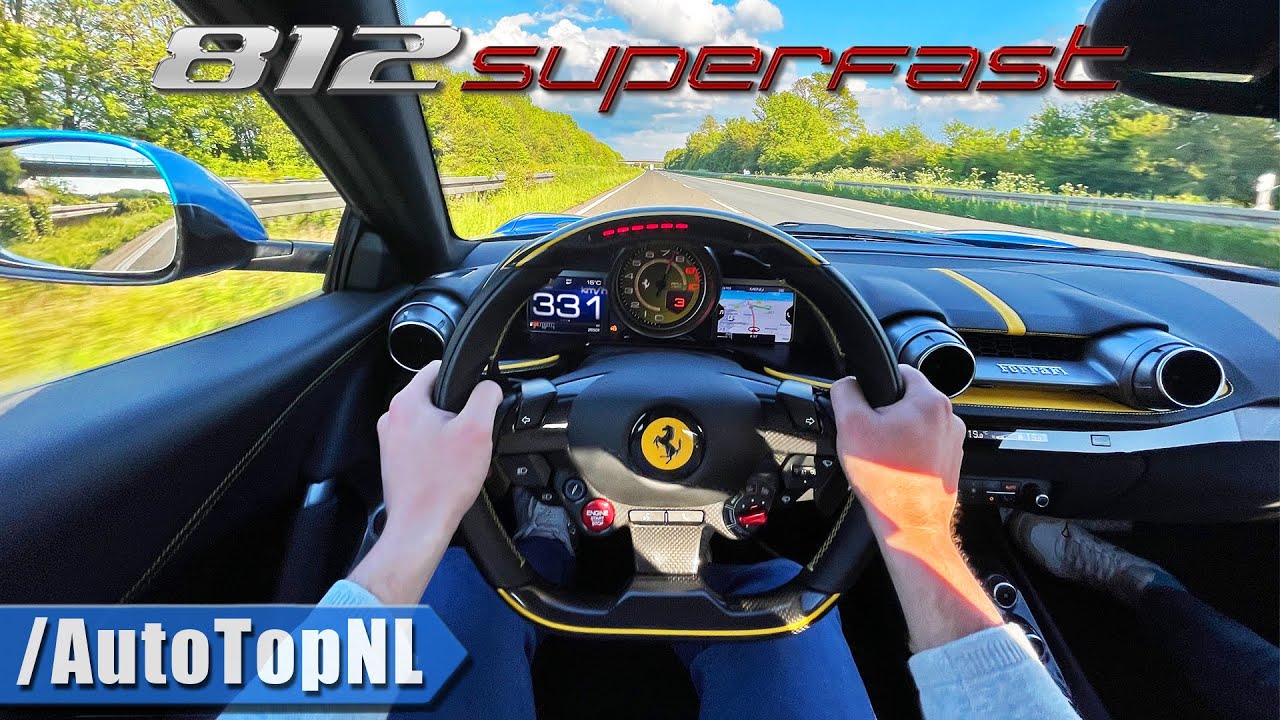 FERRARI 812 Superfast V12 *331KMH* on AUTOBAHN [NO SPEED LIMIT] by AutoTopNL