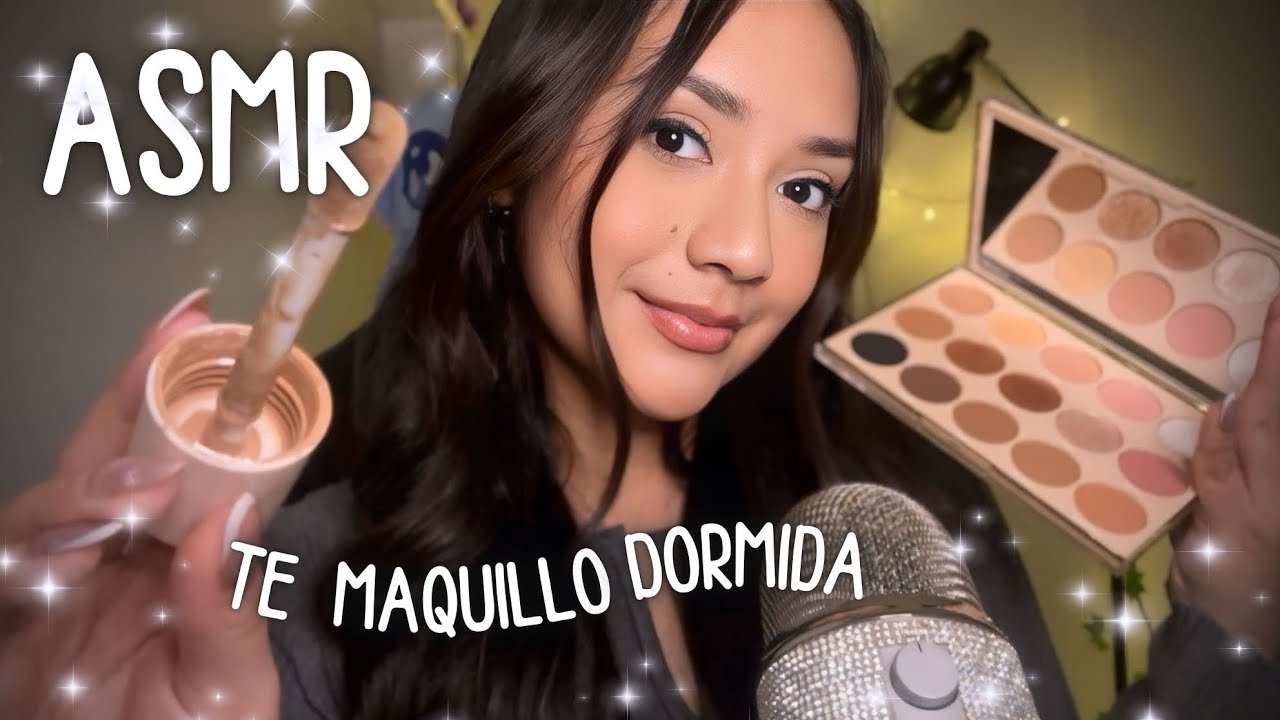 ASMR TE MAQUILLO MIENTRAS DUERMES 🩷 /  TU AMIGA TE MAQUILLA ROLEPLAY
