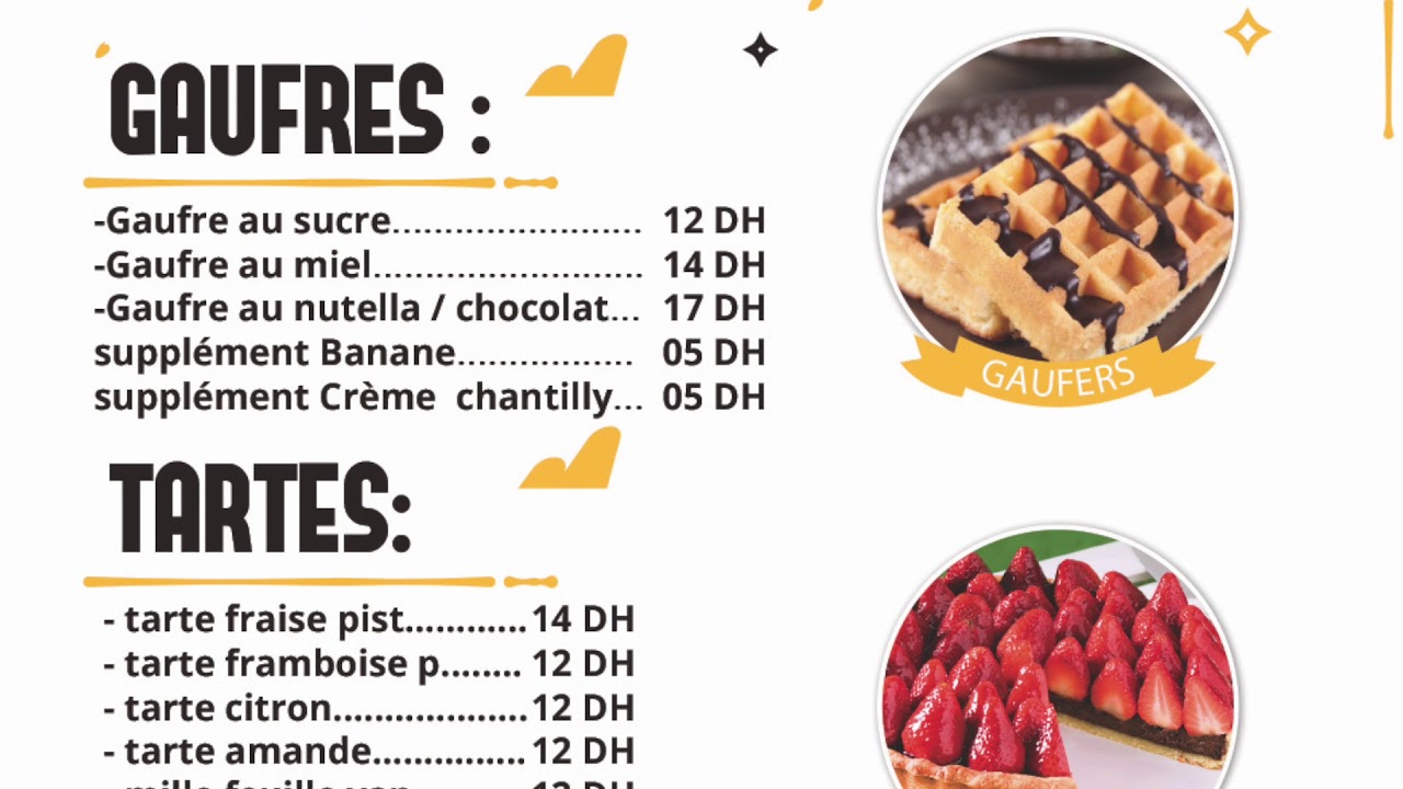 Carte menu Royal Café & Restaurant Benguerir