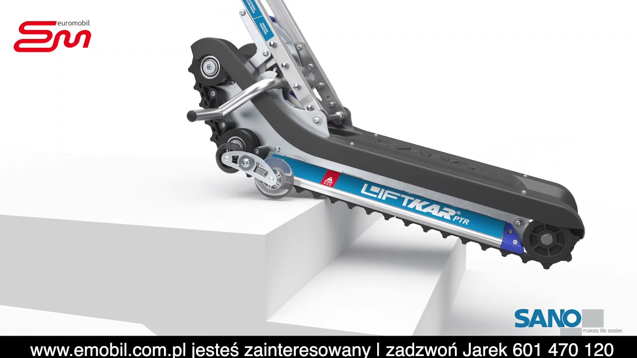 Schodołaz gąsienicowy LIFTKAR PTR - obsługa na schodach