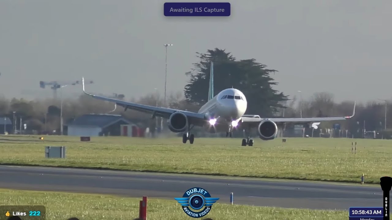 🔴  Crosswind Arrivals  - Dublin Airport LIVE Plane Spotting - EIDW/DUB - 24/11/2025