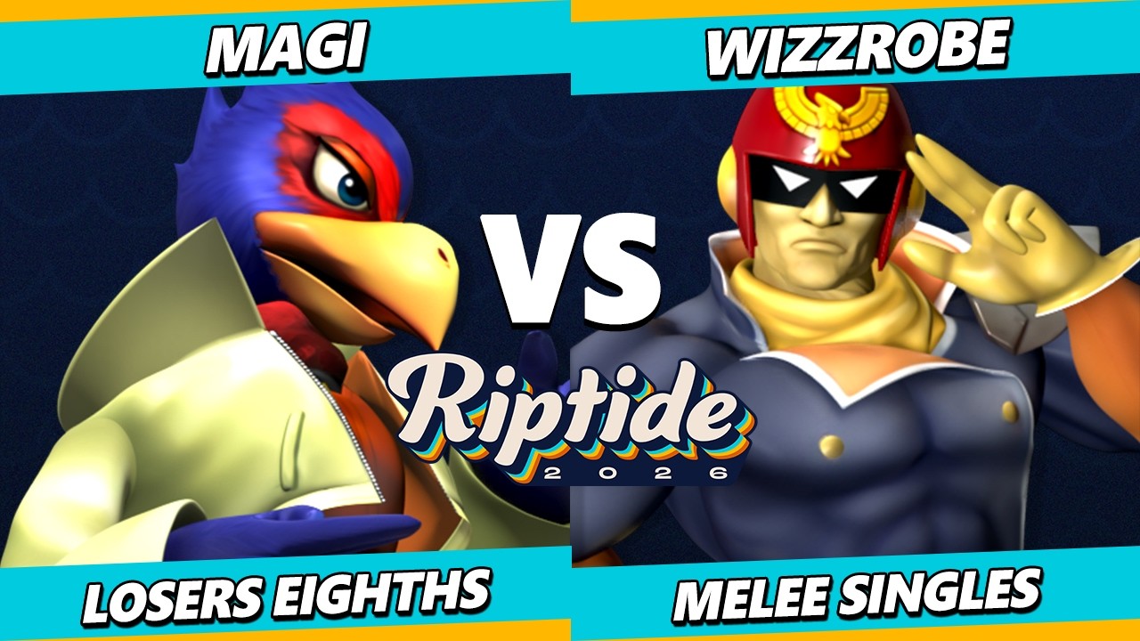 Riptide 2026 TOP 8 - Magi (Falco) Vs. Wizzrobe (Captain Falcon) Smash Melee - SSBM