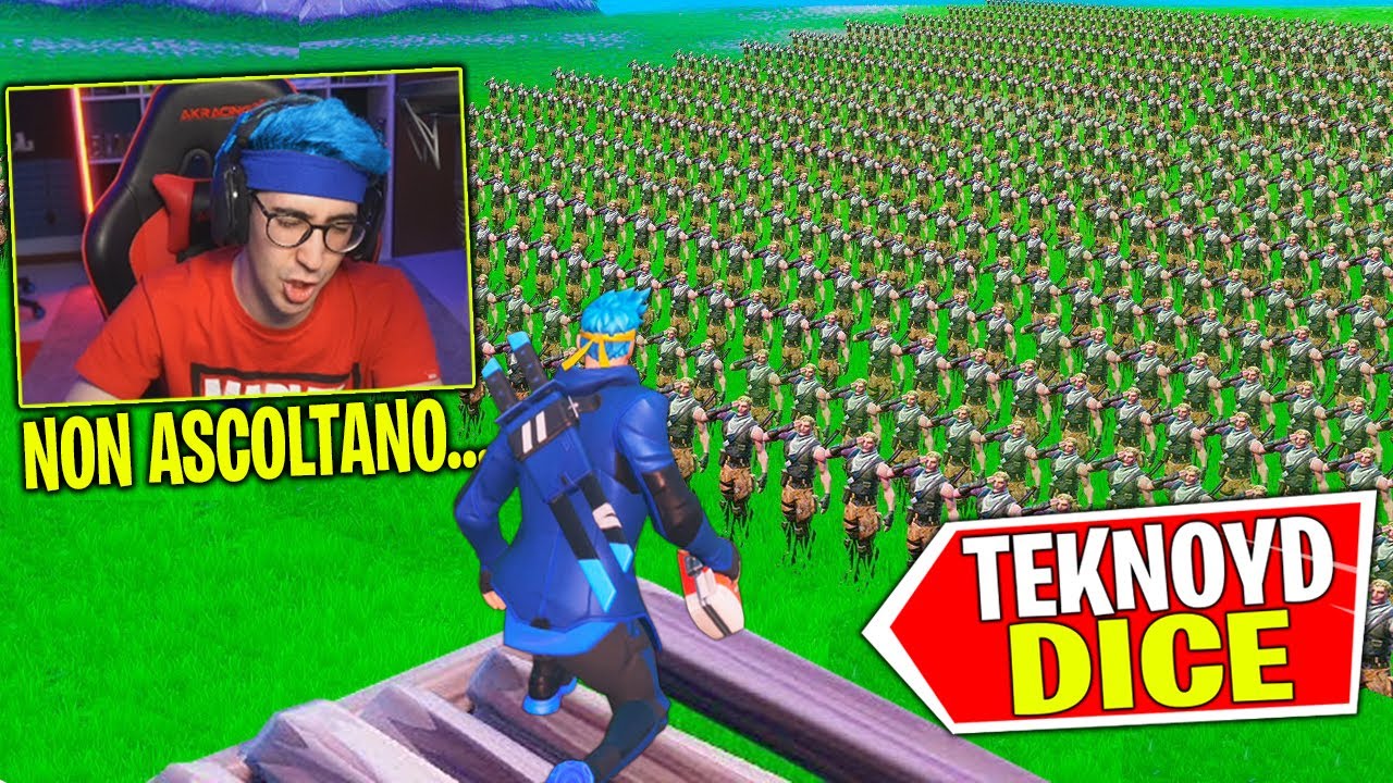 TEKNOYD DICE con 100 PERSONE su FORTNITE (200% INCREDIBILE !) w/@DragonDogma