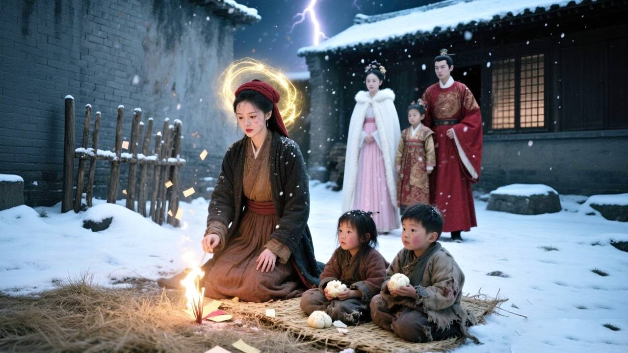 雙寶餓死那夜她燒紙祭魂重生！帶娃開掛賺翻皇城，渣夫寡嫂跪地求饒，將軍護她入懷一路封神逆襲 