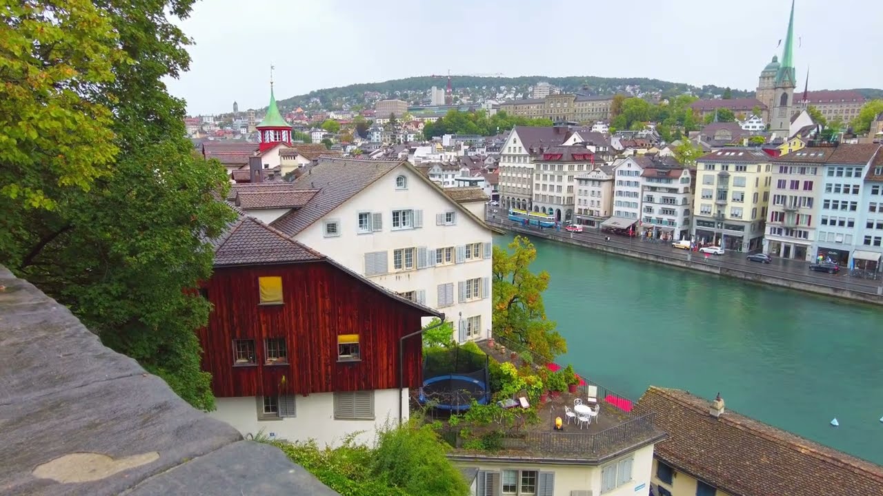 ZURICH - 4K HD Lindenhof Hill Walking Tour