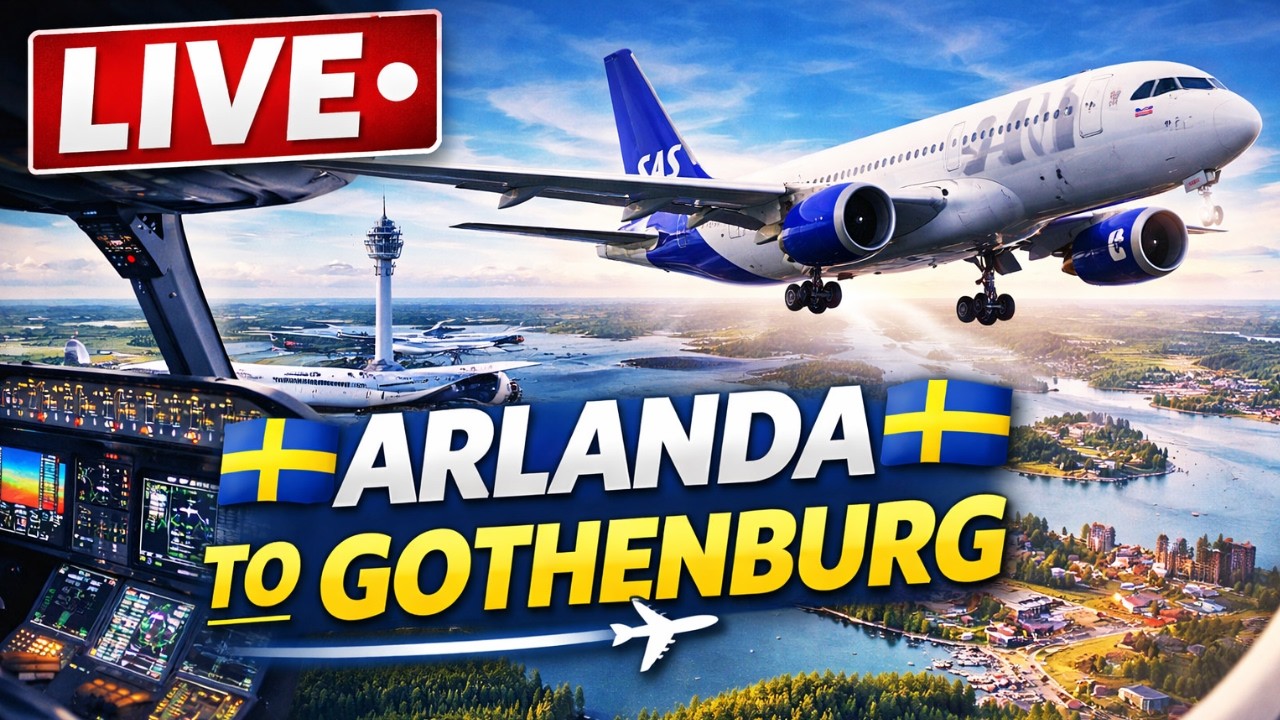 🔴LIVE ✈️ Short Swedish Flight – Arlanda to Gothenburg | MSFS 2024