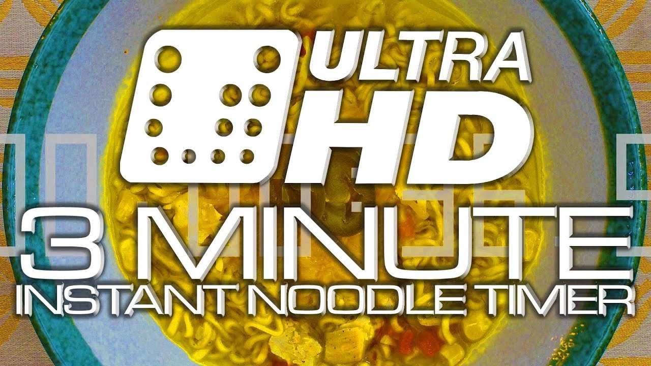 4k ULTRAHD 3-MINUTE INSTANT RAMEN NOODLE SOUP TIMER