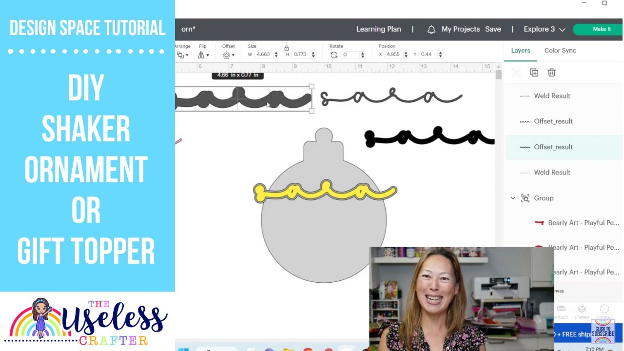 DIY Cardstock Shaker Ornament or Gift Topper | Cricut Design Space Tutorial | The Useless Crafter