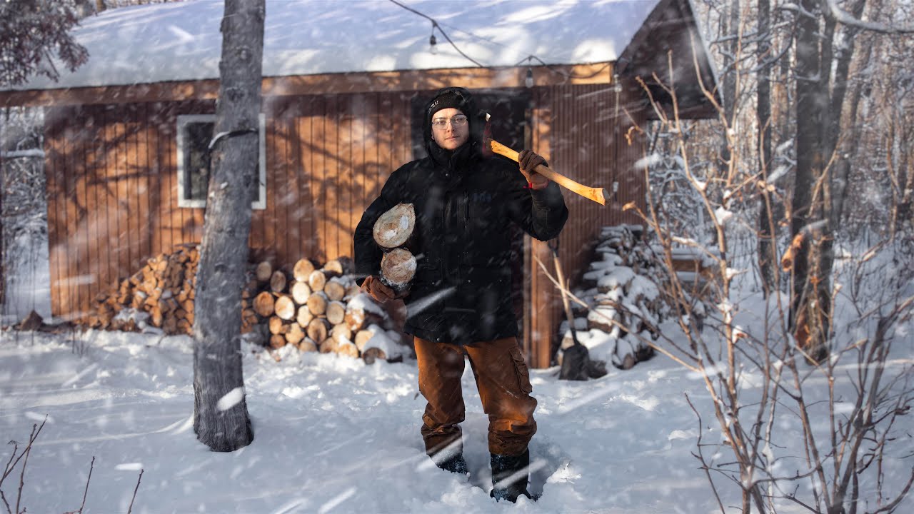 first WINTER living at our cabin: extreme COLD warning & NO running water