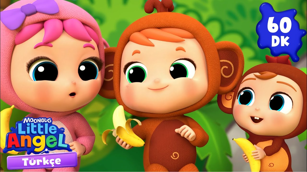 Maymun Şarkısı! | LITTLE ANGEL | &Ccedil;ocuk &Ccedil;izgi Filmleri | Moonbug Kids T&uuml;rk&ccedil;e