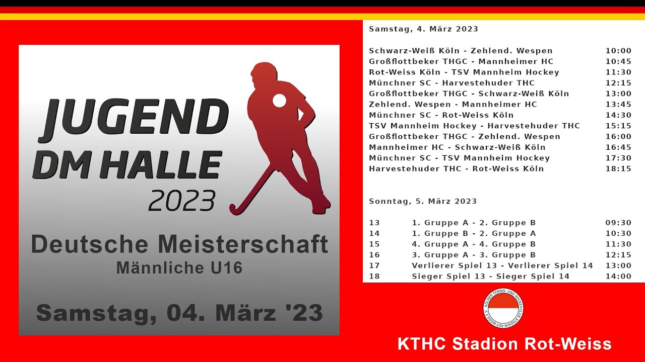 SAMSTAG - Deutsche Meisterschaft Männliche U16