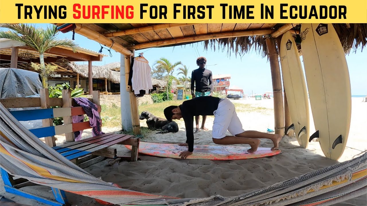 Indian Trying Surfing In Ecuador | South America