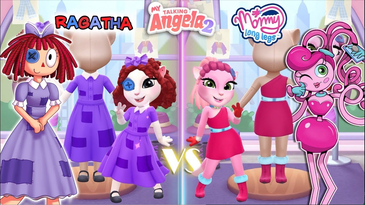 My talking Angela 2 | Mommy long legs Vs RagaTha | New Update | cosplay