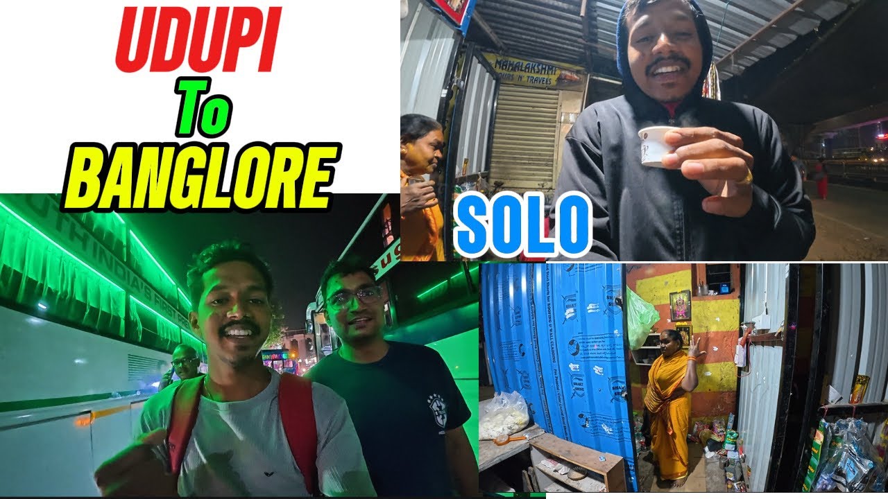 ಉಡುಪಿ-ಬೆಂಗಳೂರು SOLO Journey (1/3)Full Chali🥶Aunty Tea ☕️😬 #kannadavlogs #travel 