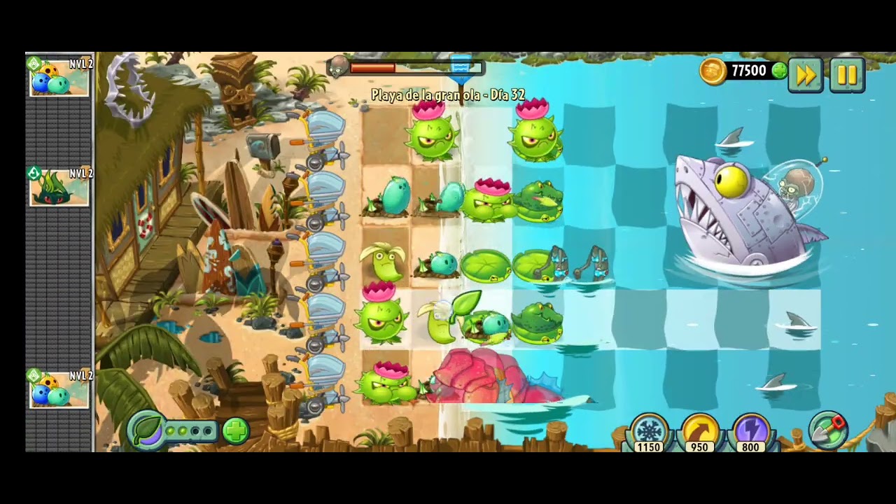 Zomboss de la playa de la GRAN OLA