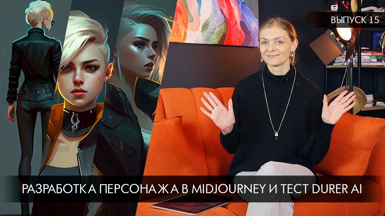 Нейроиллюстрация: ❤️‍🔥разработка персонажа и серийные герои в Midjourney ❤️‍🔥 тест Durer.AI
